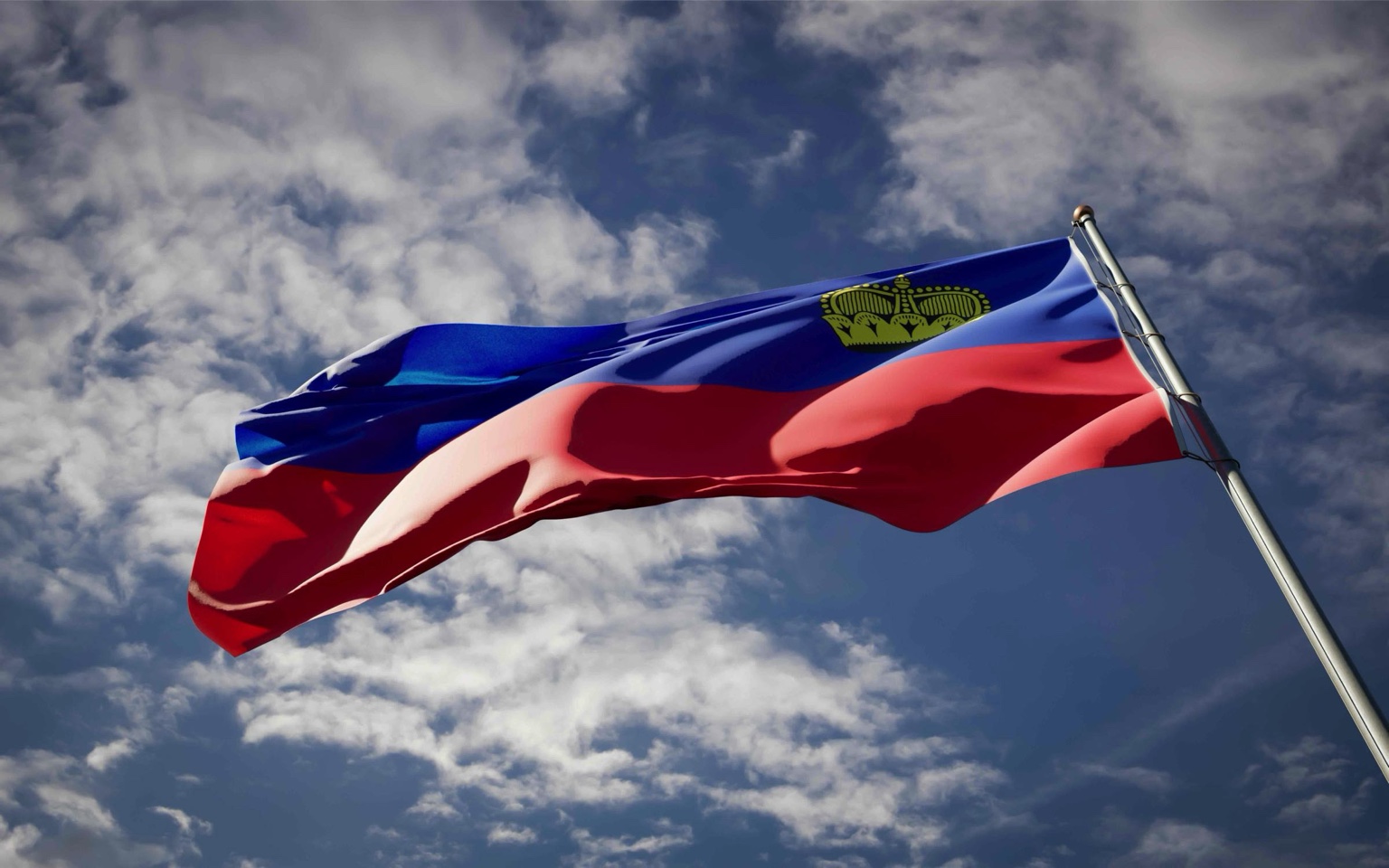 Liechtenstein Flagge – Hauptsitz Vaduz